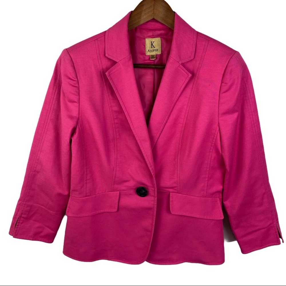 Kasper Pink Jacket With Single Button - image 1